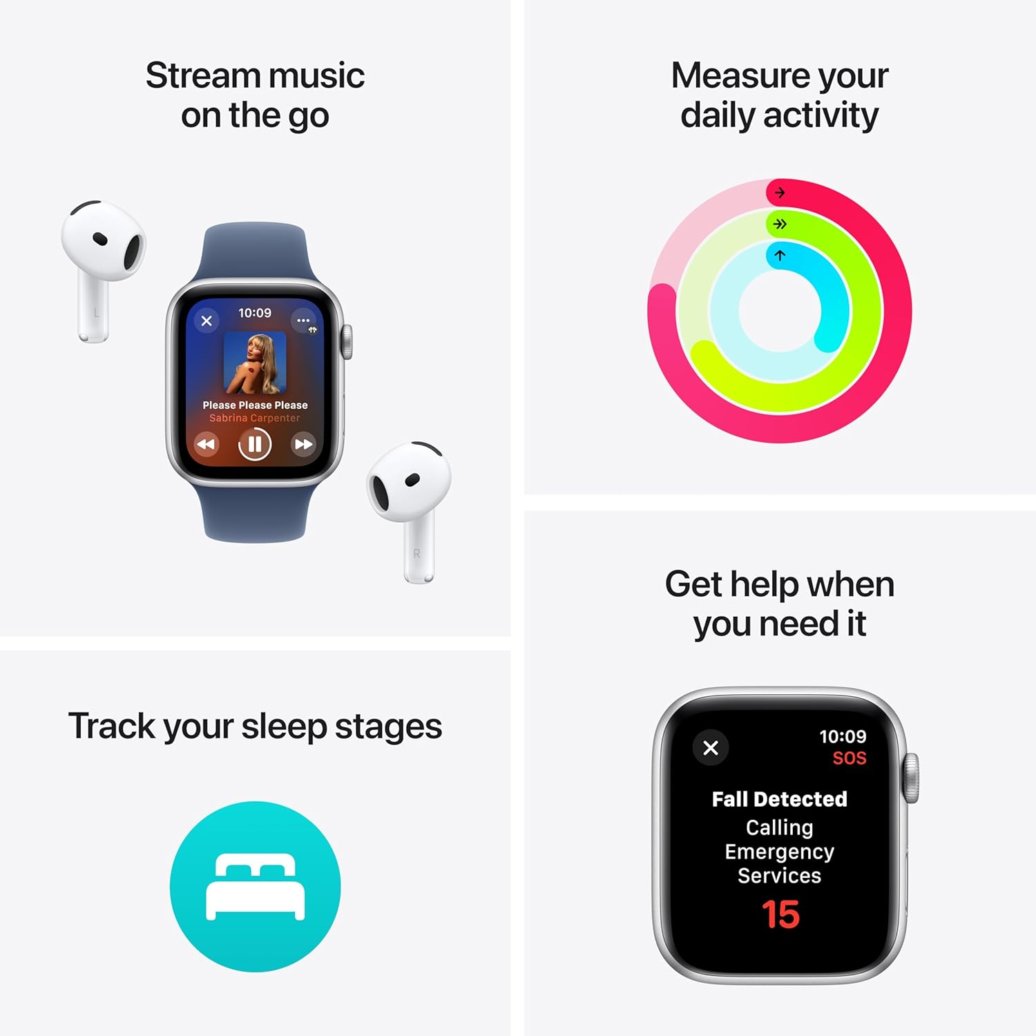 Apple Watch SE (2nd Gen) [GPS 40mm] Smartwatch with Midnight Aluminum Case with Midnight Sport Band S/M. Fitness and Sleep Trackers, Crash Detection, Heart Rate Monitor, Retina Display - View image 6