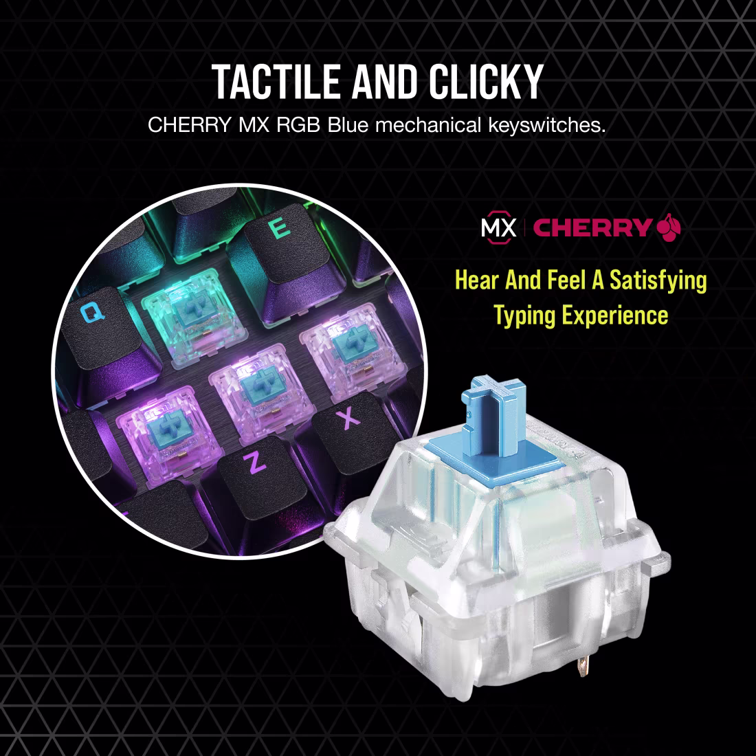 K70 RGB PRO Mechanical Gaming Keyboard with PBT DOUBLE SHOT PRO Keycaps - View image 4