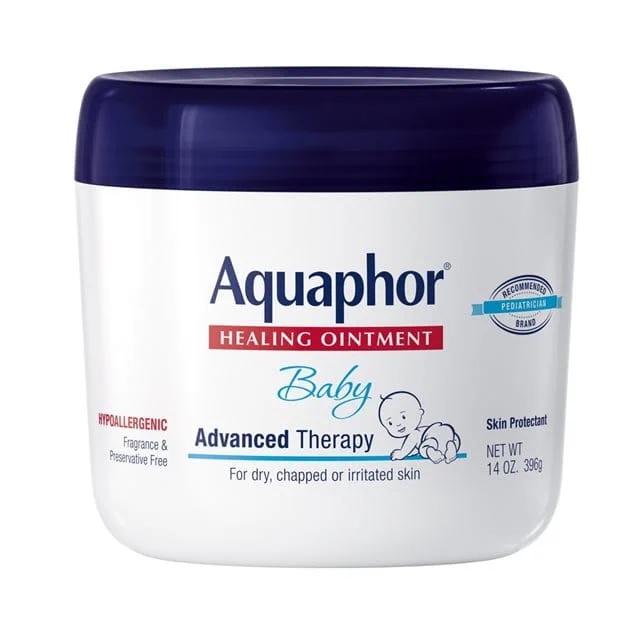 Aquaphor Baby Healing Ointment Advanced Therapy Skin Protectant for Chapped or Dry Skin, Drool Rash and Diaper Rash Ointment, 14 Oz Jar - Aquaphor - 