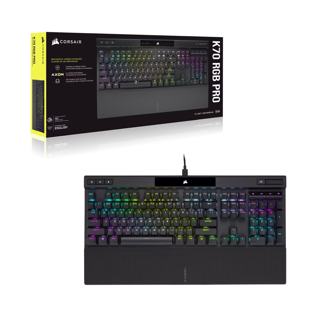 K70 RGB PRO Mechanical Gaming Keyboard with PBT DOUBLE SHOT PRO Keycaps - View image 7