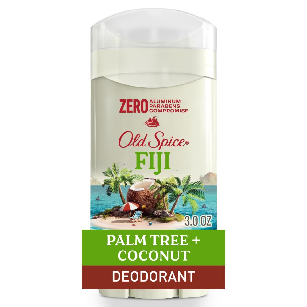 Old Spice Aluminum Free Deodorant for Men, 24/7 Lasting Freshness & Long Lasting Scent, 24/7 Sweat & Odor Protection, Fiji with Palm Tree + Coconut Scent, 3.0 oz - Amazon - 