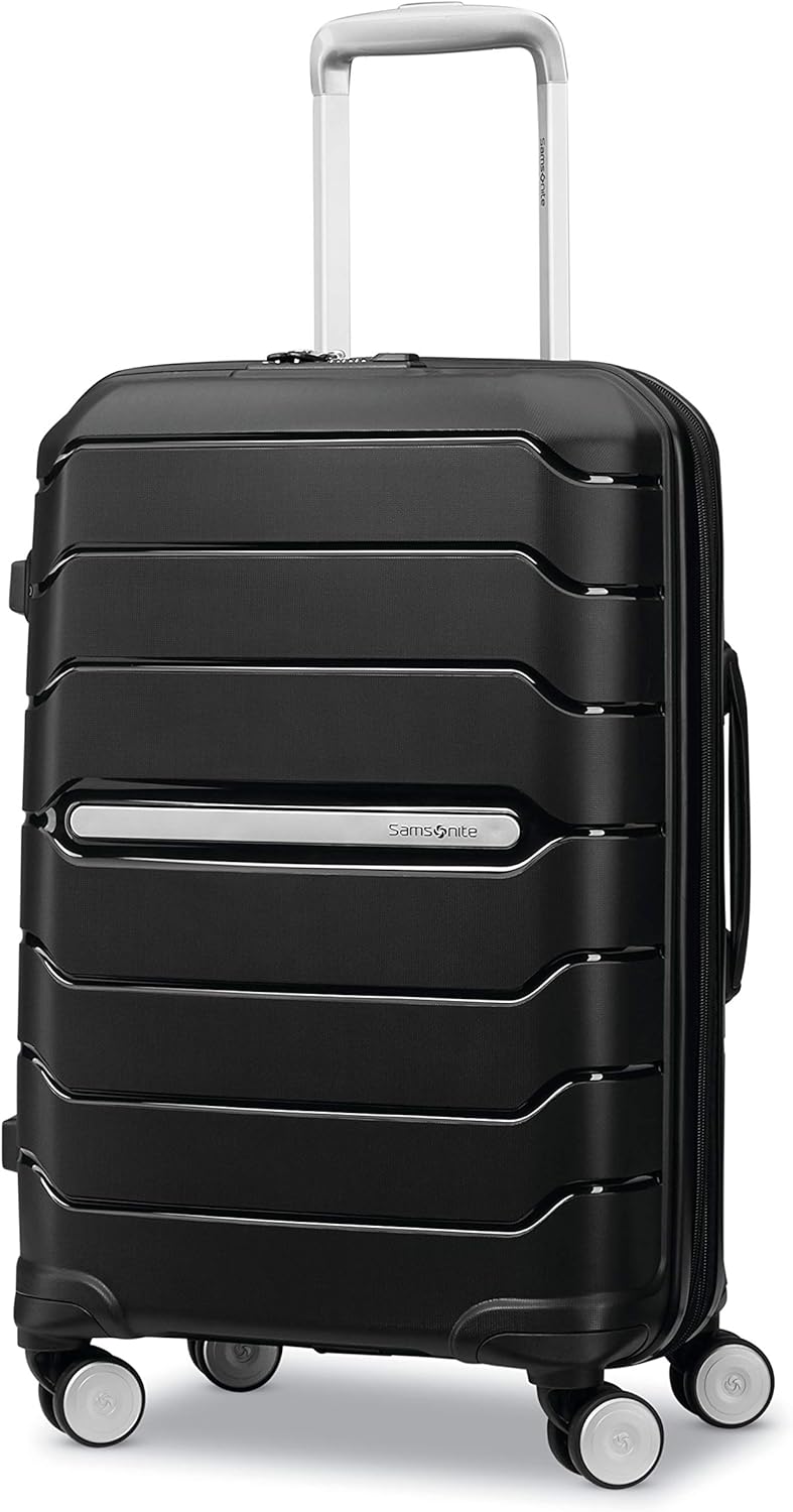 Samsonite Freeform Hardside Carry-On Luggage with Spinner Wheels - Hardshell Suitcase - TSA, Airline-Approved - Expandable Hard Shell, Smooth Rolling Wheels for Lightweight Travel – Black - Samsonite - 