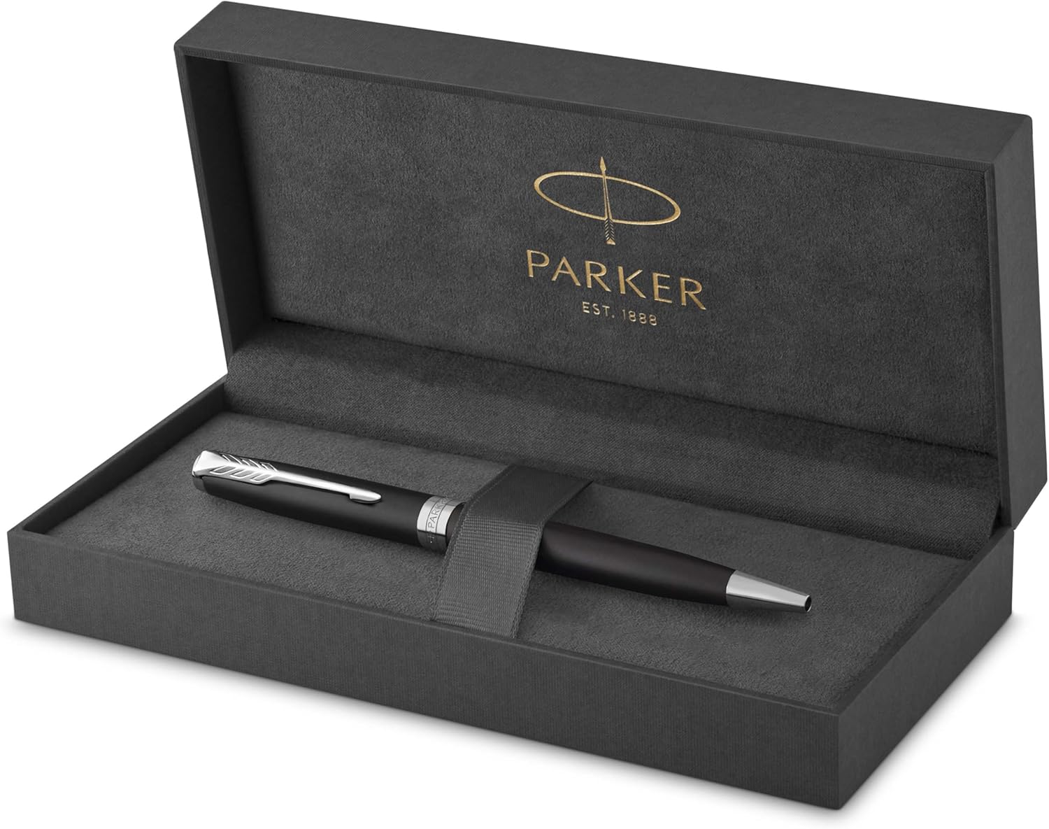 Parker Sonnet Ballpoint Pen | Matte Black Lacquer with Palladium Trim | Medium Point Black Ink - Parker - 