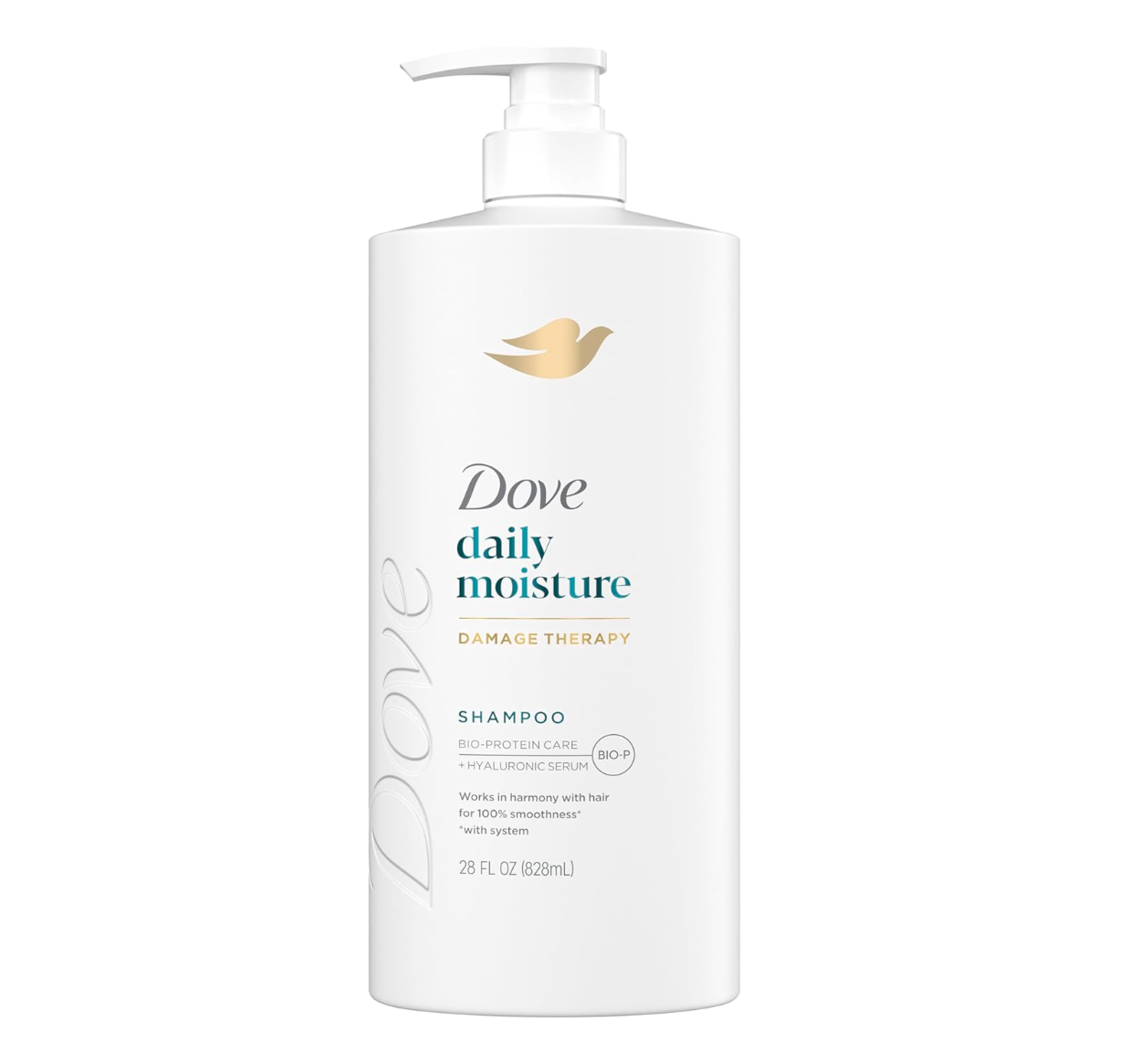Dove Damage Therapy Shampoo Daily Moisture for Dry Hair with Bio-Protein Care Technology and Hyaluronic Serum 28 Fl Oz - Amazon - 