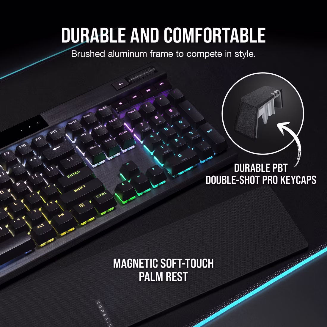K70 RGB PRO Mechanical Gaming Keyboard with PBT DOUBLE SHOT PRO Keycaps - View image 22