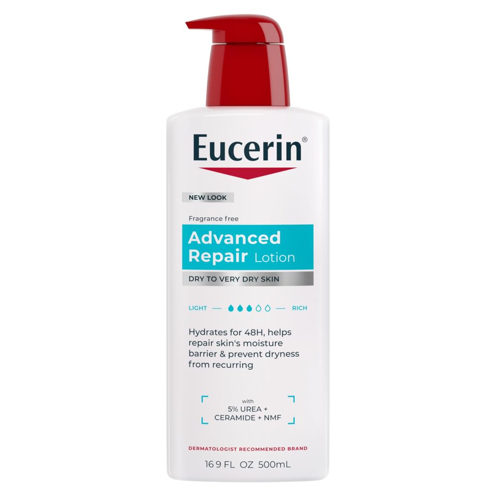 Eucerin Advanced Repair Body Lotion for Very Dry Skin, Unscented Lotion Formulated with Ceramides, 16.9 Fl Oz Bottle - Eucerin - 