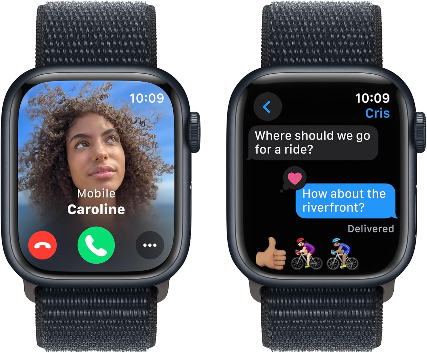 Apple Watch Series 9 [GPS 41mm] Smartwatch with Midnight Aluminum Case with Midnight Sport Loop. Fitness Tracker, Blood Oxygen & ECG Apps, Always-On Retina Display, Carbon Neutral - View image 3